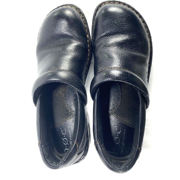 BOC Born Womens Clog Size 6 M/W Black Leather Round Toe Slip-On BC3433 - Picture 6 of 12